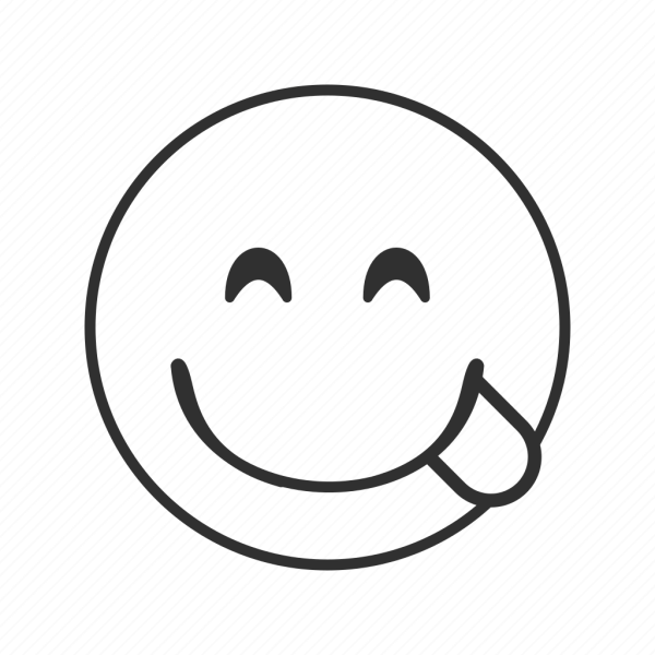 Смайлик облизывается