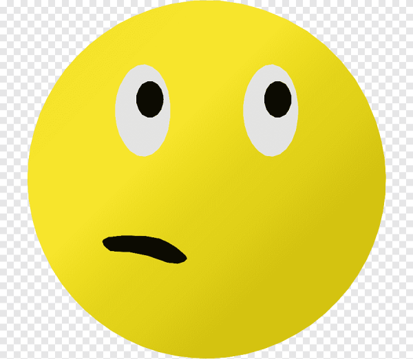 Желтый задумчивый смайлик