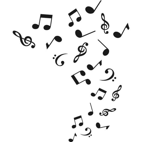 Нотки маленькие на прозрачном фоне