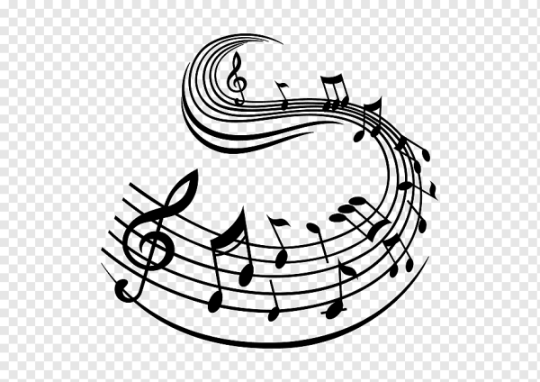 Клипарт нотный стан на прозрачном фоне