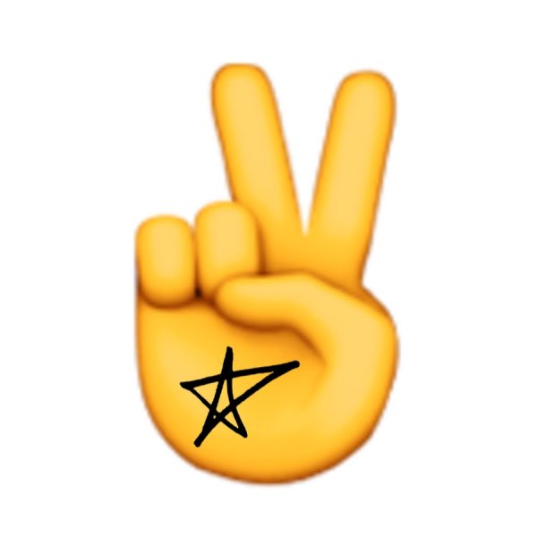 Смайлик с двумя пальцами