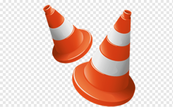 Дорожный конус на прозрачном фоне