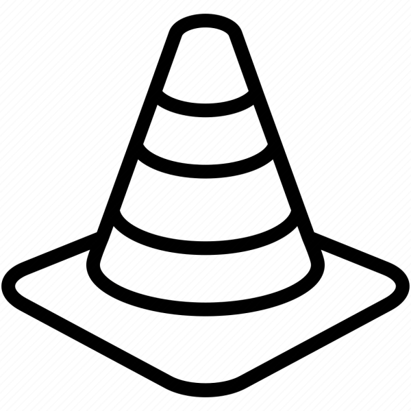 Дорожный знак конус