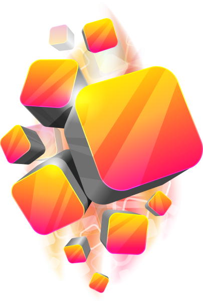 Абстрактные фигуры на прозрачном фоне