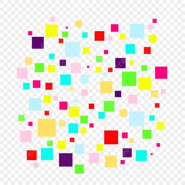 Много квадратиков разных цветов