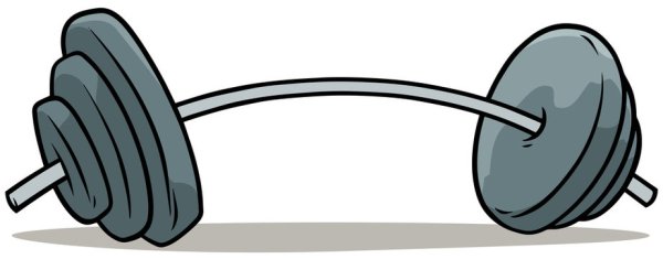 Изогнутая штанга вектор
