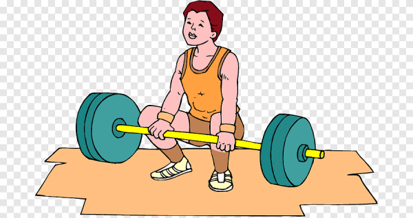 Мультяшный спорт тяжелая атлетика