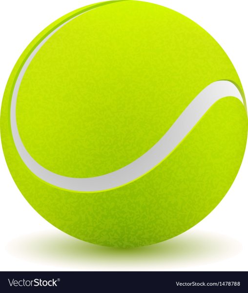 Теннисный мячик на белом фоне