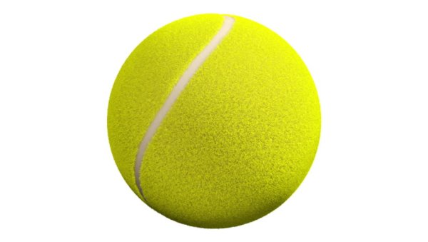 Теннисный мяч на белом фоне