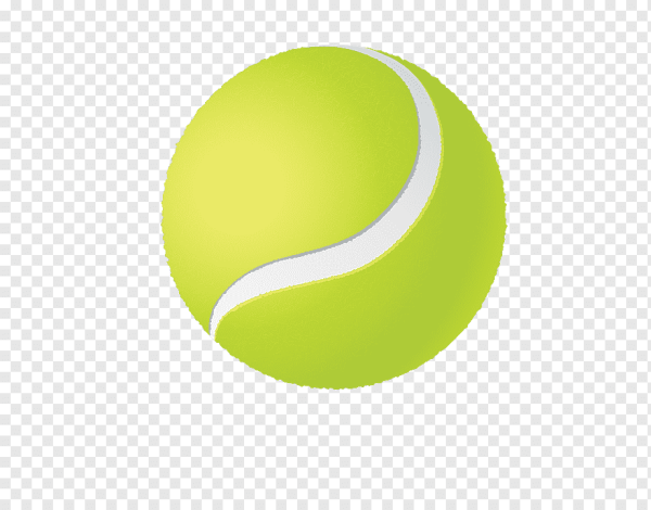 Теннисный мяч на прозрачном фоне