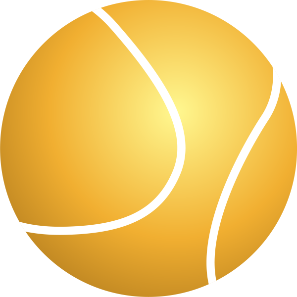 Теннисный мячик на прозрачном фоне