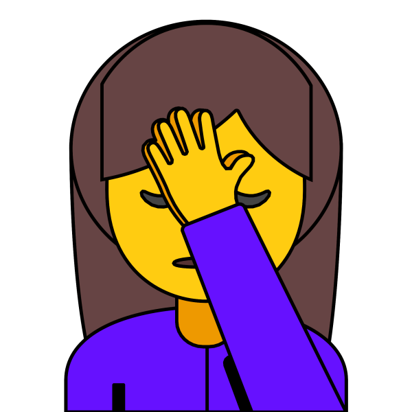 Смайл закрывающий лицо рукой