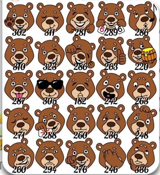 Идеи для наклеек медвежата