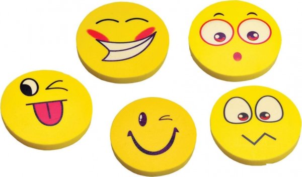 Ластики для карандашей в виде смайликов