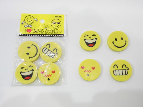 Ластик смайлик 4 шт