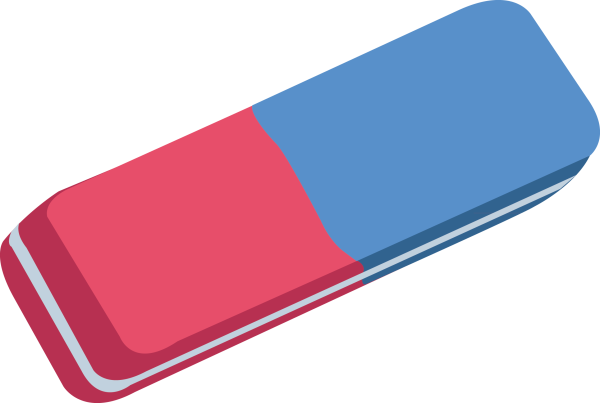 Ластик на белом фоне