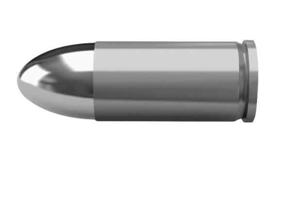 Пуля на белом фоне