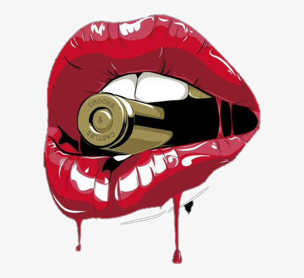 Губы с пулей