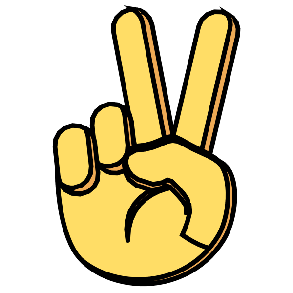 Смайлик с двумя пальцами