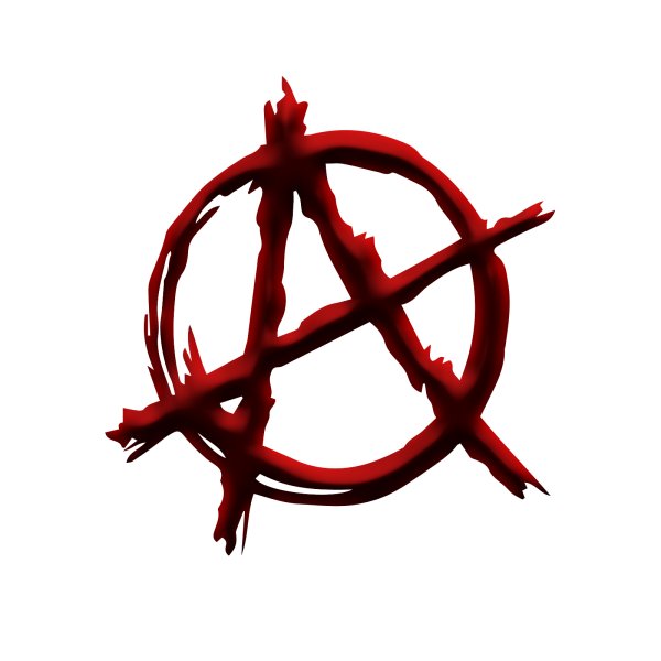 Знак анархии на прозрачном фоне
