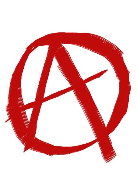 Знак анархии красный