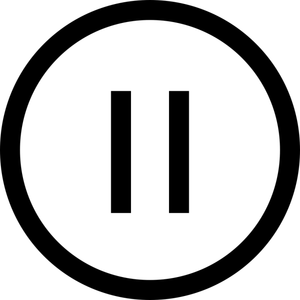 Значок паузы белый