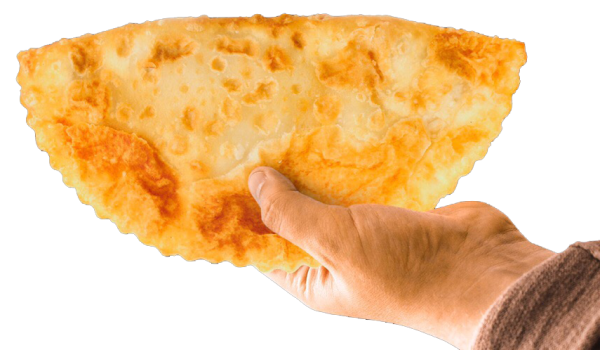 Чебурек в руке