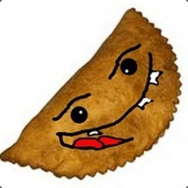 Чебурек на белом фоне