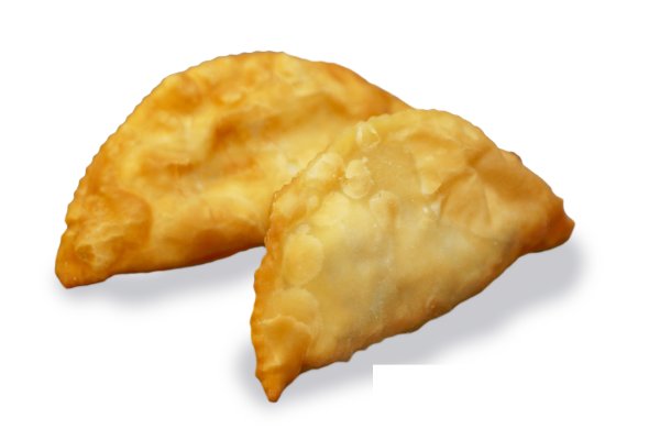 Беляш на белом фоне