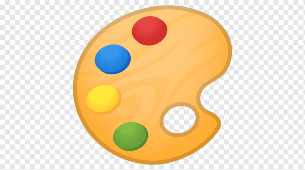 Смайлик палитра с красками