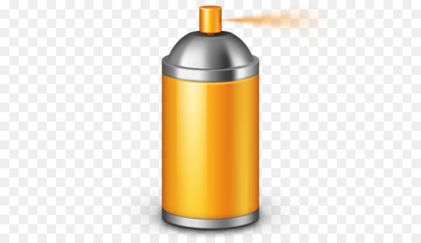 Баллончик с краской на прозрачном фоне