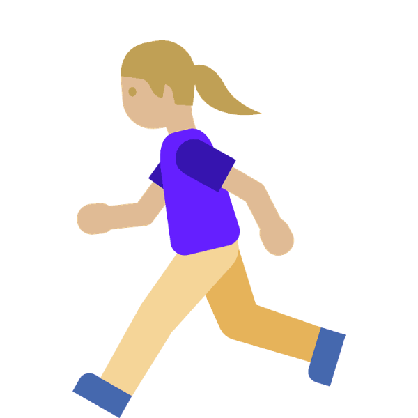 Эмодзи бежит