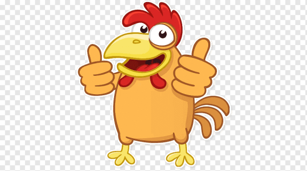 Курица стикер