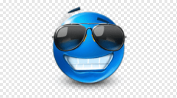 Синий Смайл в очках