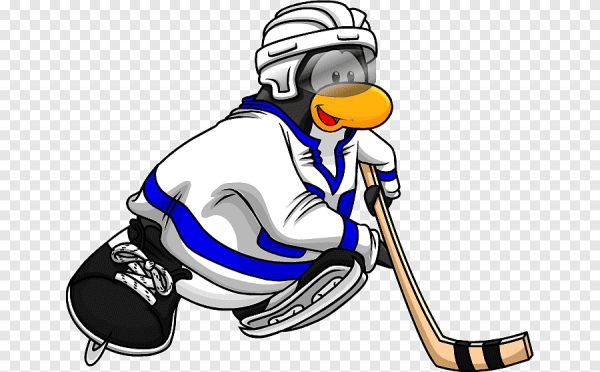 Хоккеист с клюшкой
