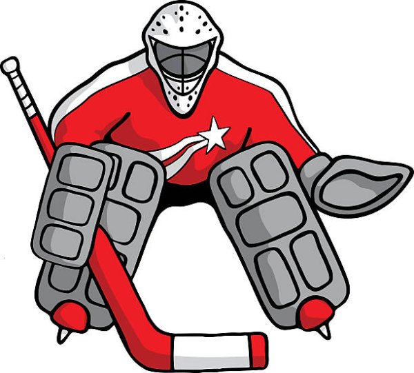 Хоккейный вратарь мультяшный