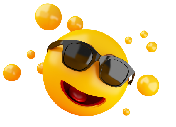 Улыбающийся смайлик в очках