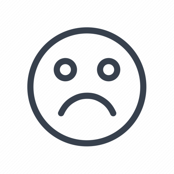Грустный Смайл серый