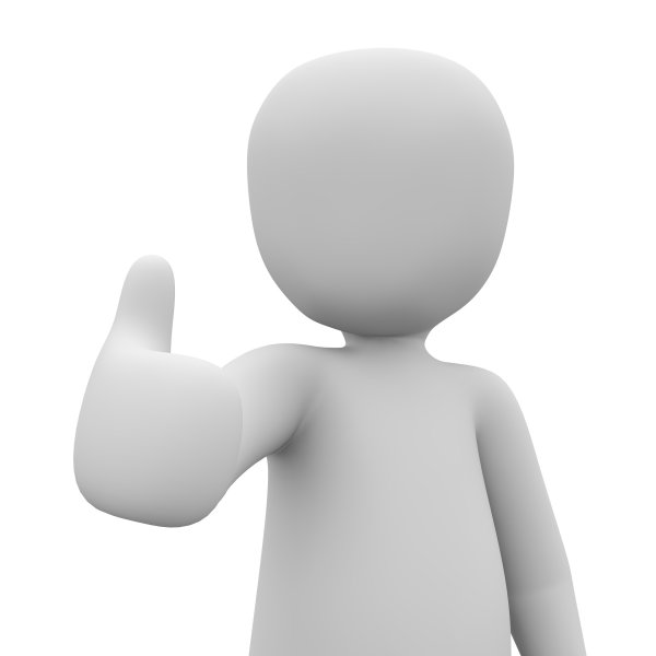 Человечек на белом фоне