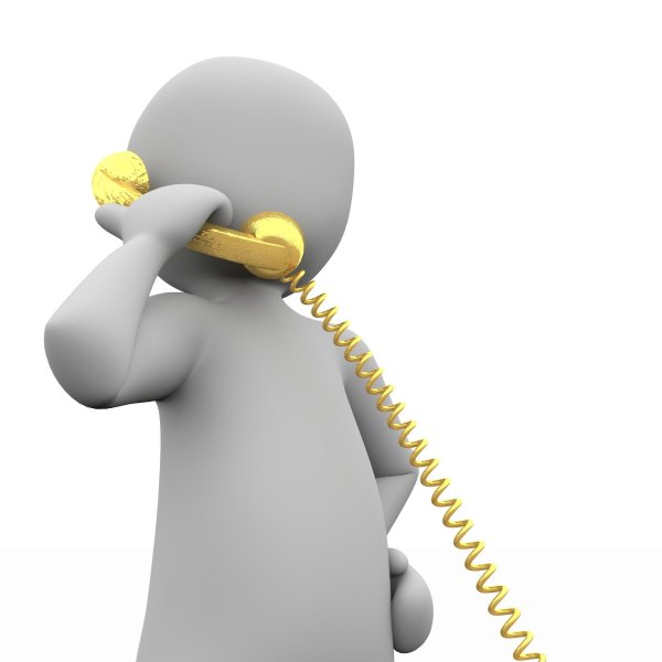 Человечек с телефонной трубкой