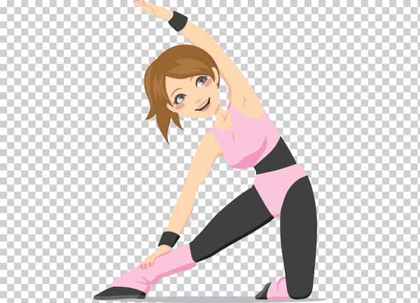 Мультяшные девочки фитнес стретчинг