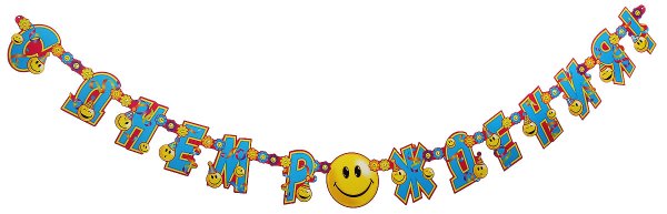 Гирлянда буквы с днем рождения Веселые буквы