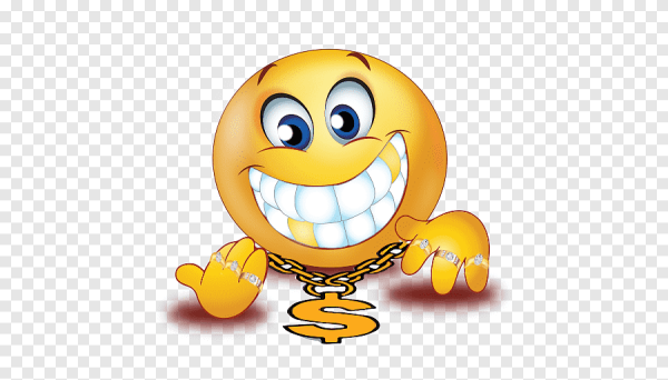 Смайлик с зубами улыбается