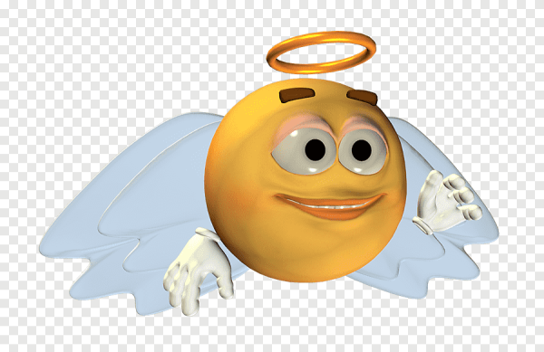 Смайлик с крылышками ангела