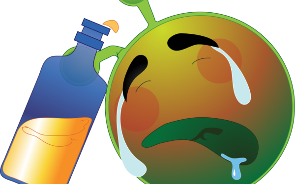 Пьющий смайлик