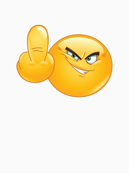 Смайлик показывает фак