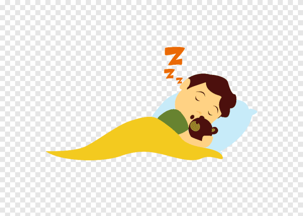 Спящий человек без фона