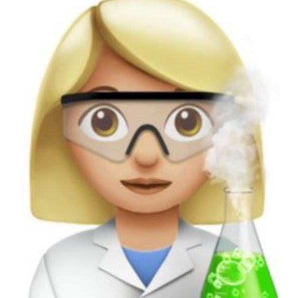 Эмодзи женщина ученый