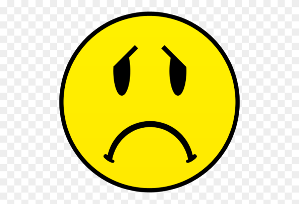Грустная улыбка смайлик