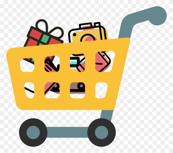Эмодзи тележки в магазине